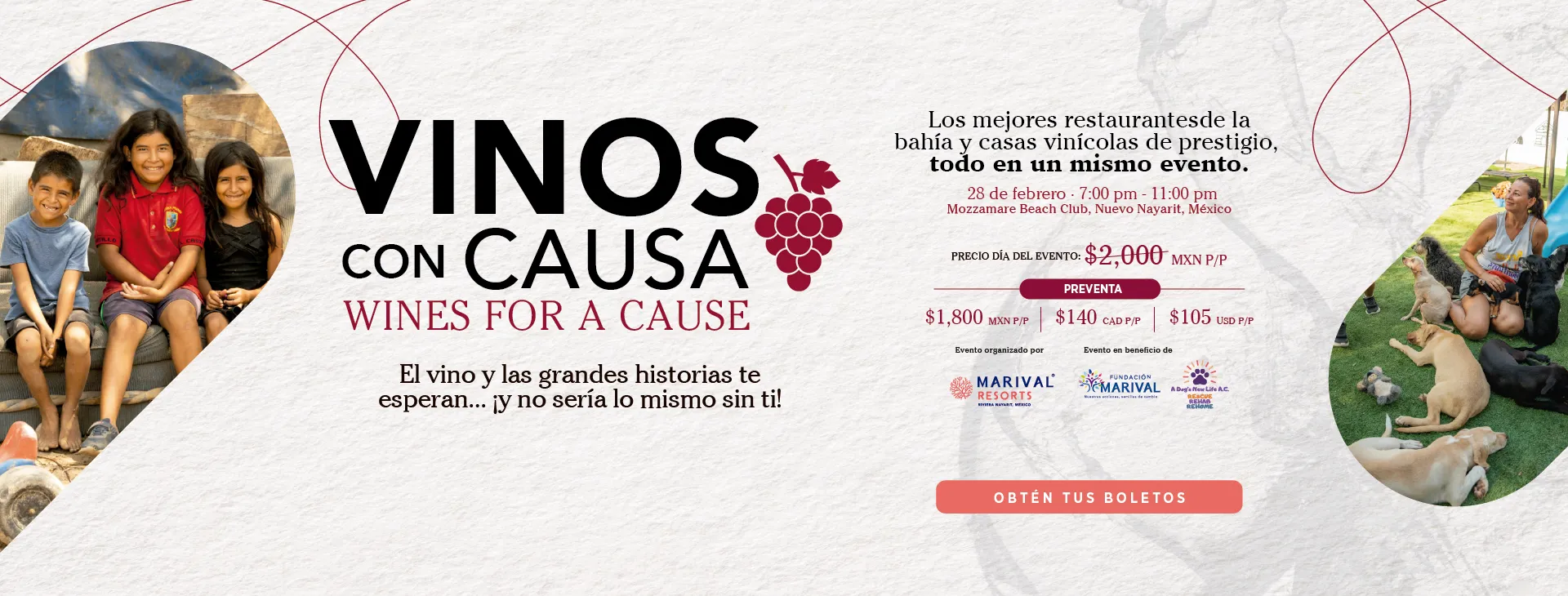 Evento Vinos con causa Marival Resorts
